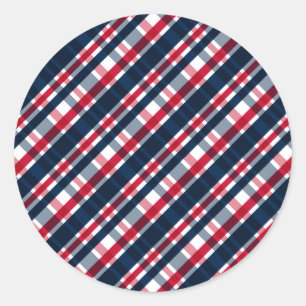 Sticker Rond Ventilateur de sports Washington bleu blanc rouge