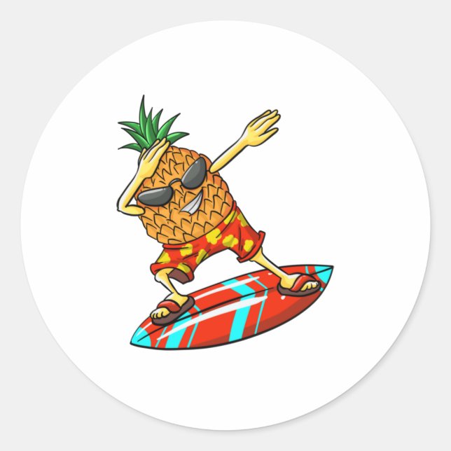 Sticker Rond Ventilateur de surf Fruit Fruit cool (Devant)