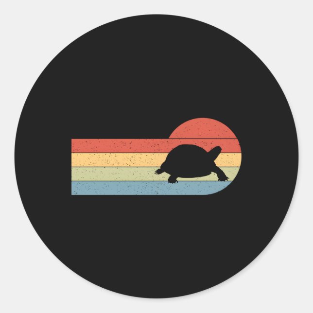 Sticker Rond Ventilateur de tortue Reptile (Devant)