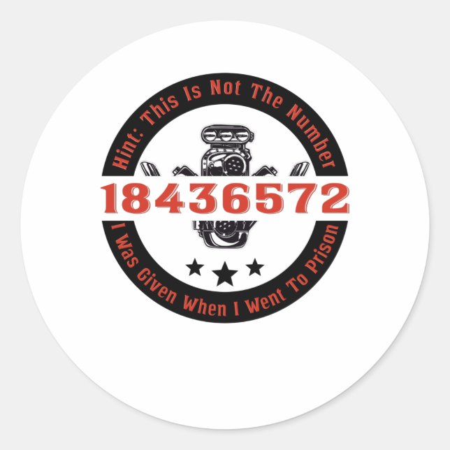 Sticker Rond Ventilateur Mécanique V8 Automobile 8 - Allumage d (Devant)