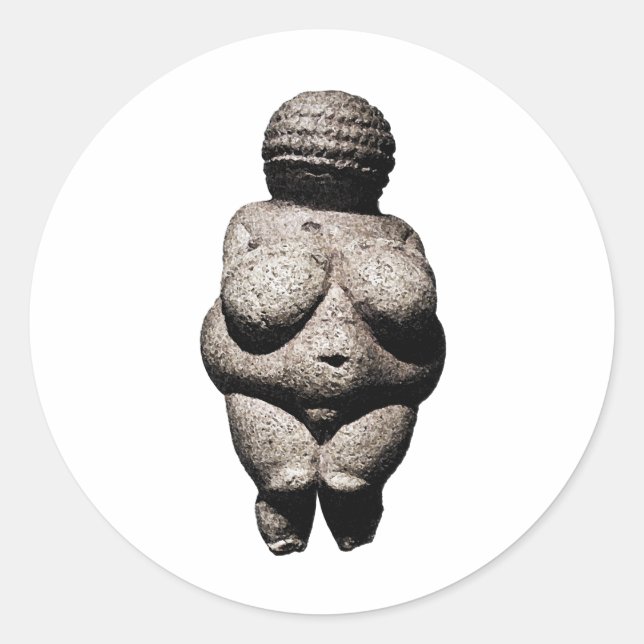 Sticker Rond Vénus de Willendorf (Devant)