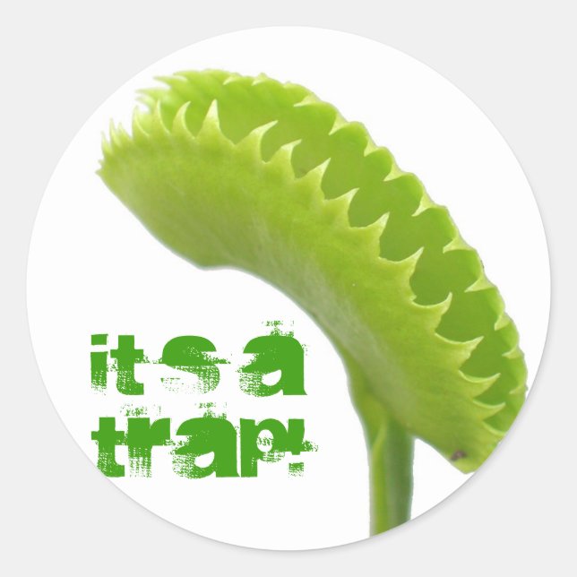 Sticker Rond Vénus Trap (Devant)