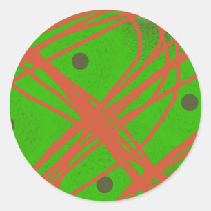 Sticker Rond verdure art abstrait
