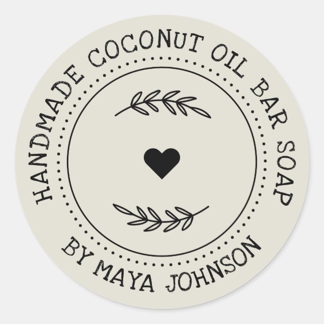 Sticker Rond Verdure ivoirienne rousse et poussiéreuse artisana (Devant)