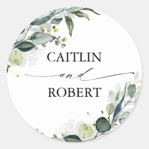 Sticker Rond Verdure luxuriante et feuillage Eucalyptus Élégant
