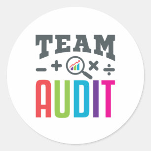 Sticker Rond Vérificateur d'équipe Comptable du groupe de vérif