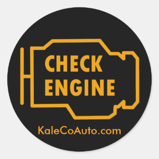 Sticker Rond Vérifier l'étiquette du moteur