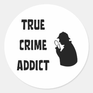 Sticker Rond Véritable adepte du crime