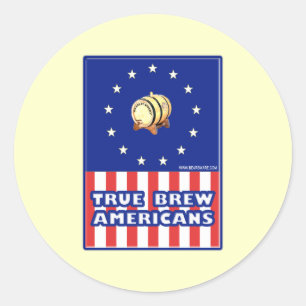 Sticker Rond Véritable brasserie Américains