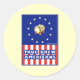 Sticker Rond Véritable brasserie Américains