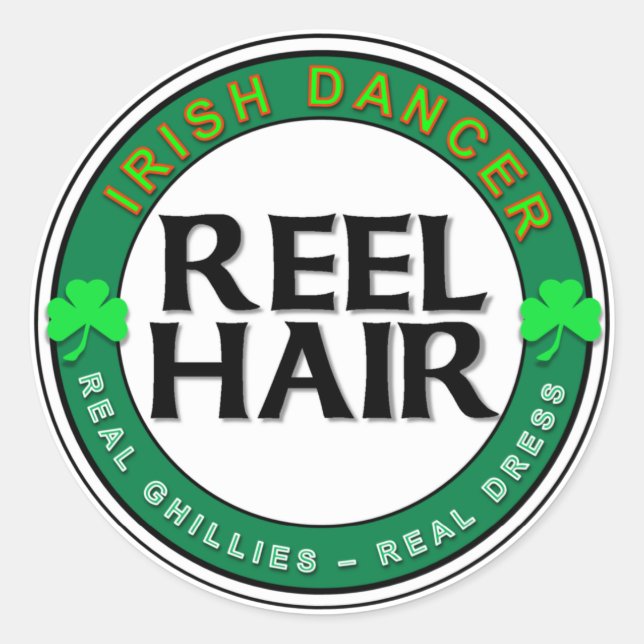 Sticker Rond Véritable Gillies, Véritable Robe, CHEVEUX REEL (Devant)