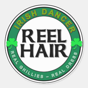 Sticker Rond Véritable Gillies, Véritable Robe, CHEVEUX REEL