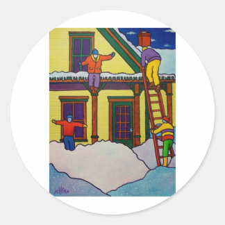 Sticker Rond Vermont Winter Sport par Piliero