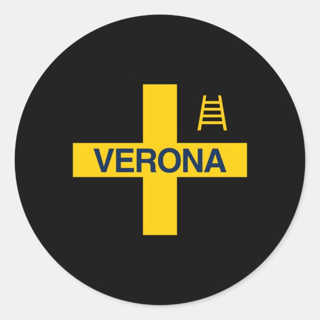 Sticker Rond Vérone Tifo Hellas Gialloblã¹ Brigades Curva Sud S (Devant)