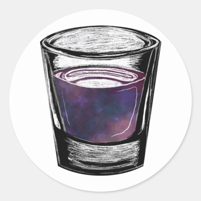 Sticker Rond verre à shot (Devant)