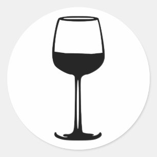 Sticker Rond Verre à vin