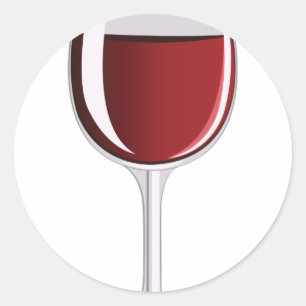 Sticker Rond Verre à vin