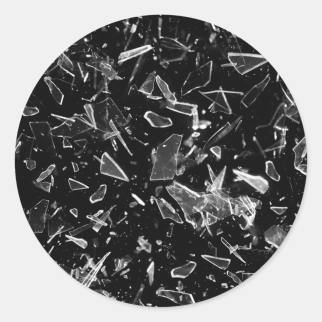 Sticker Rond Verre cassé (Devant)
