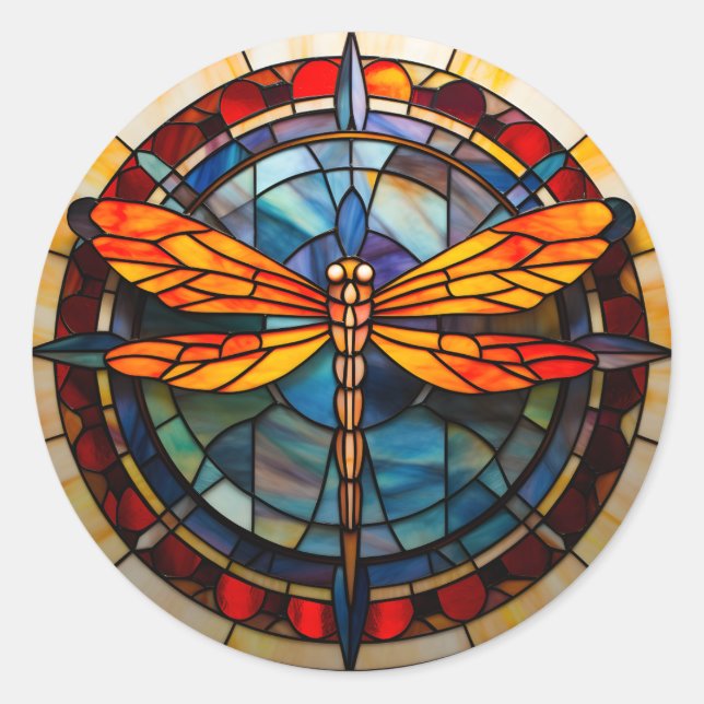 Sticker Rond verre de libellule (Devant)