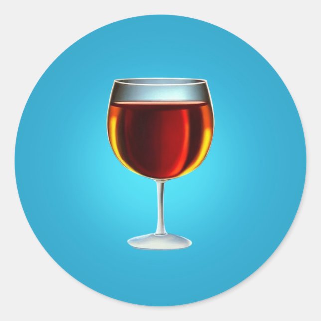 Sticker Rond Verre du port (Devant)