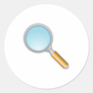 Sticker Rond Verre grossissant