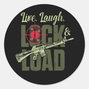Sticker Rond Verrouillage Et Chargement En Direct De Rire