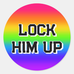 Sticker Rond VERROUILLEZ-LE ( vous pouvez modifier les mots )