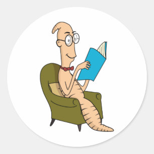 Sticker Rond Vers de livre