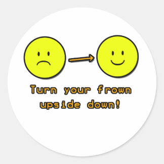 Sticker Rond Vers le bas