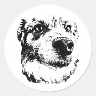 Sticker Rond Vers le haut