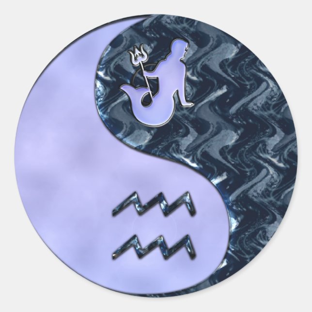 Sticker Rond Verseau Yin Yang (Devant)
