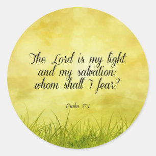 Sticker Rond verset biblique, Psaume 27:1,