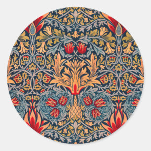 Sticker Rond Version rouge de William Morris