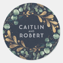 Vert bleu et or Mariage de verdure