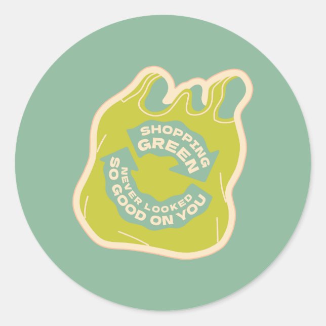 Sticker Rond Vert commercial (Devant)