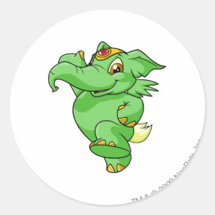 Sticker Rond Vert d'Elephante