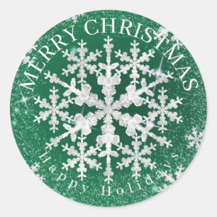 Sticker Rond Vert des neiges