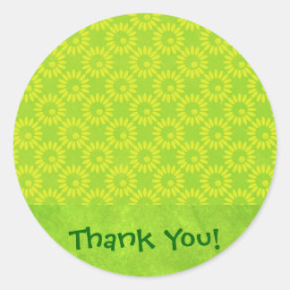 Sticker Rond Vert : Merci Enveloppe Seals