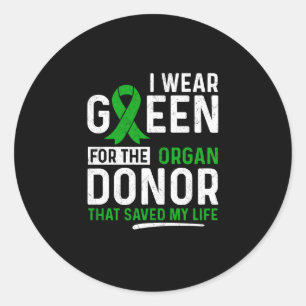 Sticker Rond Vert Pour Les Organes Donateurs Transplant Rein Li