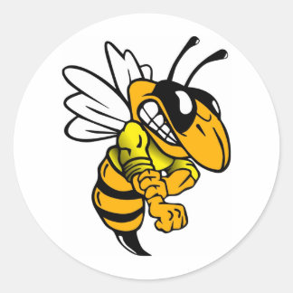 Sticker Rond Vestes Jaunes De Bsaa Moins De 8 Ans