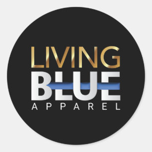 Sticker Rond Vêtement bleu vivant