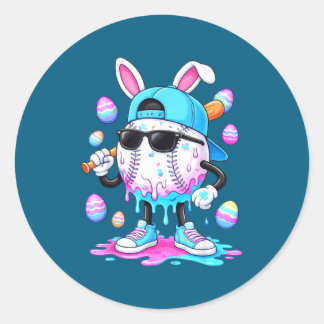 Sticker Rond Vêtements de glace goutte baseball jeunesse garçon