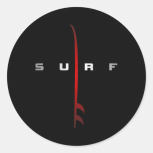 Sticker Rond Vêtements de Surf - Surfer Surf