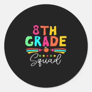 Sticker Rond Vêtements d'équipe de rentrée scolaire professeur 