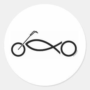 Sticker Rond Vêtements et accessoires de moto chrétienne