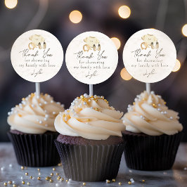 Sticker Rond Vêtements pour bébés Baby shower neutre pour les f