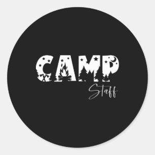 Sticker Rond Vêtements pour le personnel de camp d'été Personne