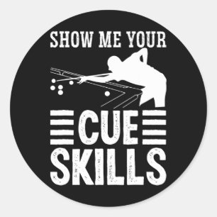 Sticker Rond Vêtements Snooker Pour Adulte Montrez-Moi Vos Comp
