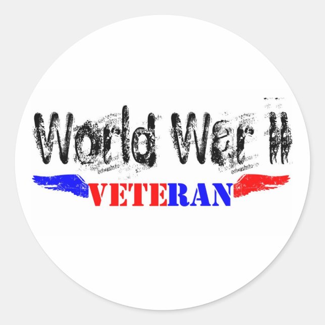 Sticker Rond vétéran de 2ème guerre mondiale (Devant)
