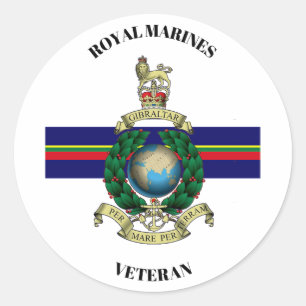 Sticker Rond Vétéran des Royal Marines